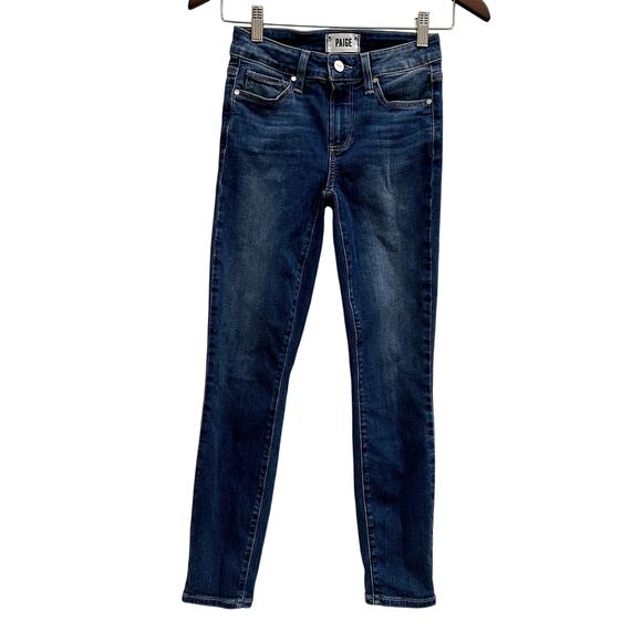Paige Women's Size 23 Verdugo Crop Skinny Jeans Medium Wash Blue Casual EUC - Picture 1 of 8